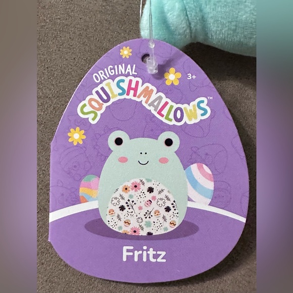 Kellytoy Fritz the Frog Squishmallow Clip-on Backpack Stuffed Plush Toy 5” - Picture 15 of 16